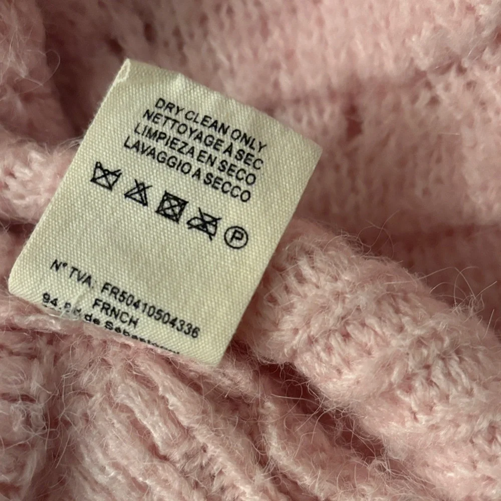 FRNCH Oversized Soft Pink Turtleneck Sweater